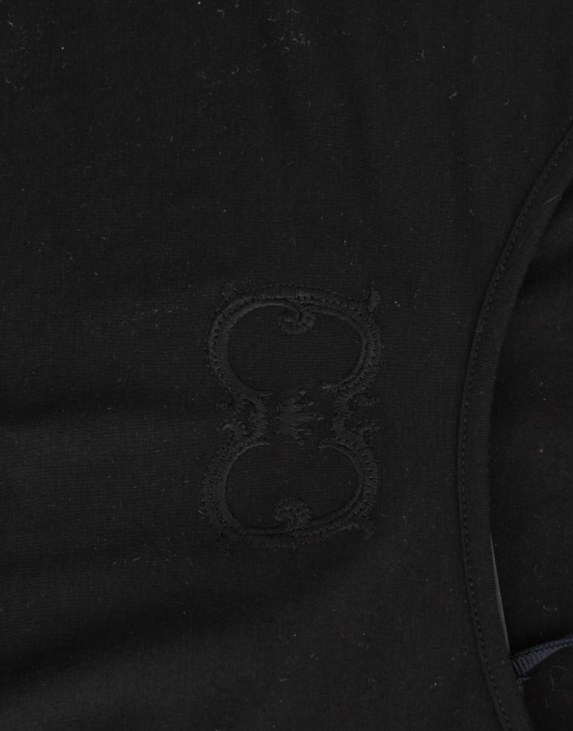 Black shirt with embroidered logo