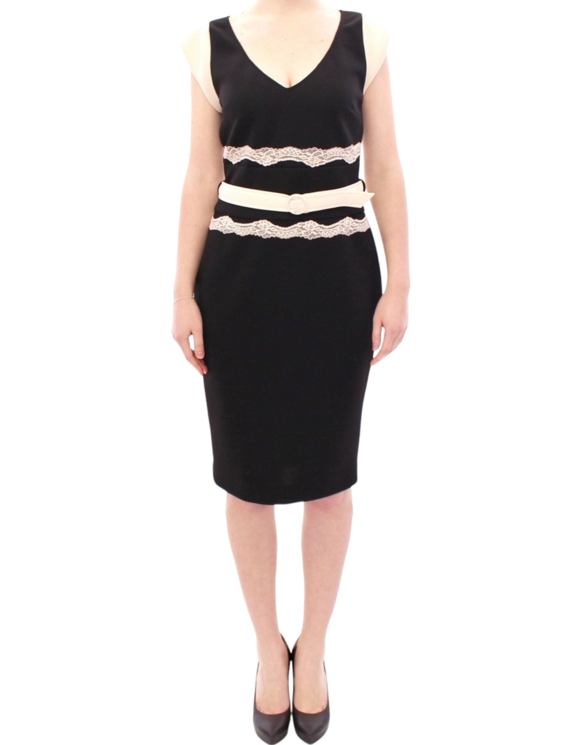 Black dress with lace detailing