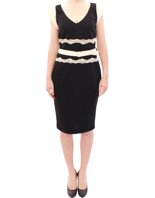 Black dress with lace detailing