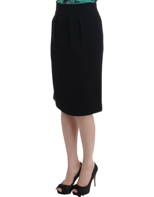 Black skirt on a woman