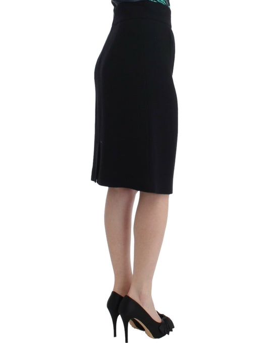 Black pencil skirt on a model