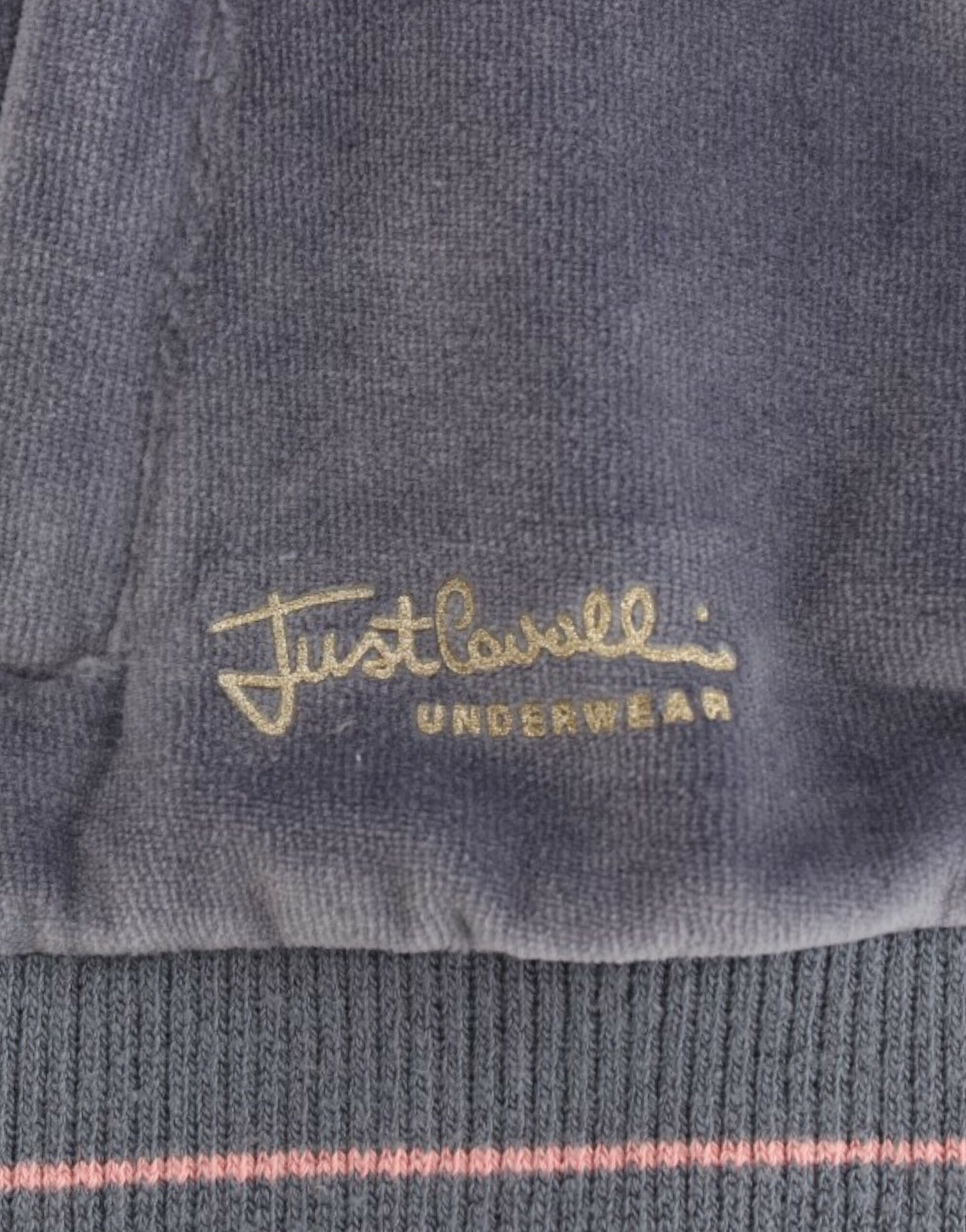 Blue sock with embroidered logo