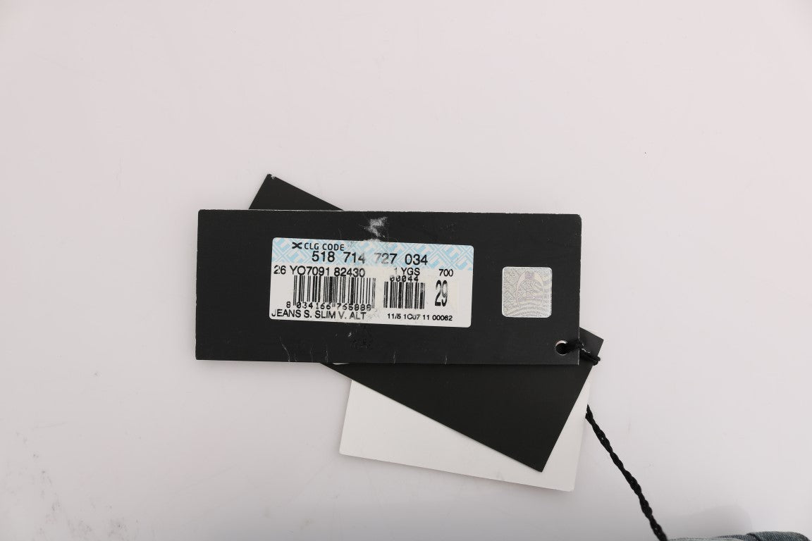 Black and white barcode label on a surface