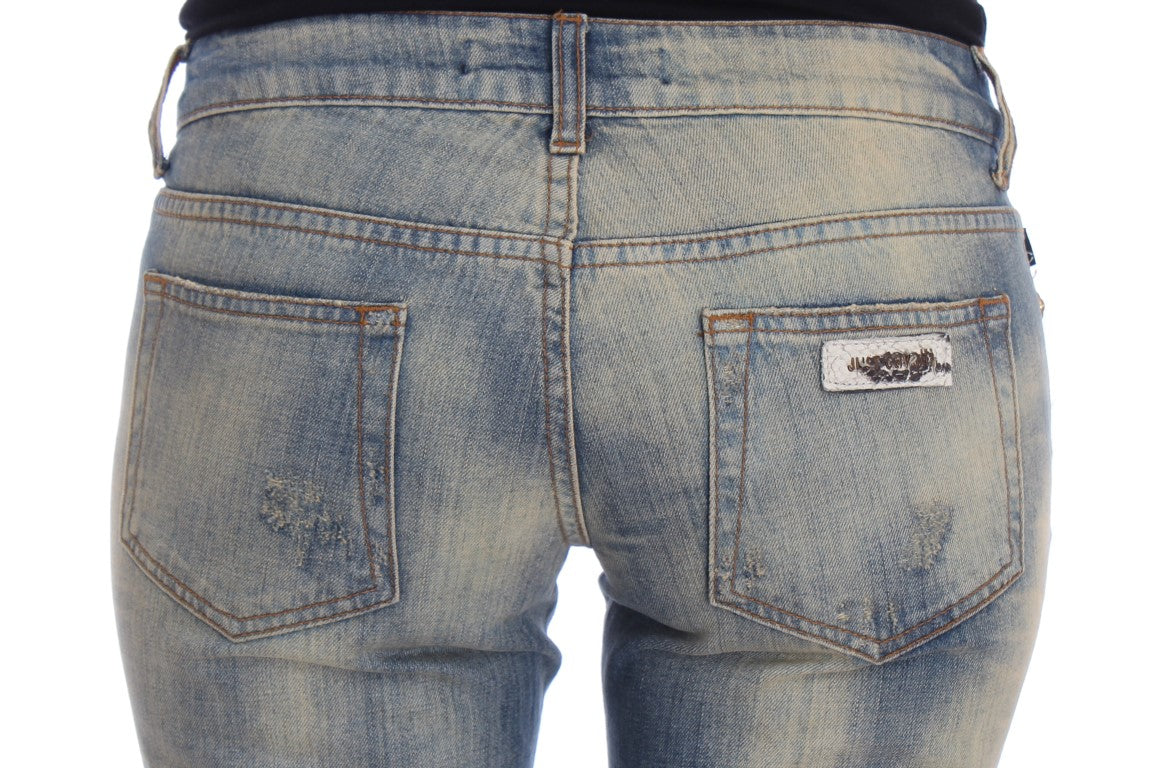 Pair of blue denim jeans