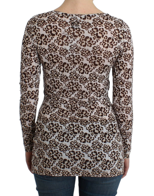 Leopard print long sleeve top