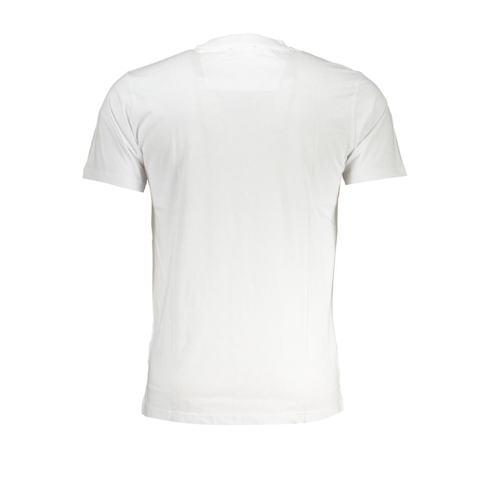 White men's t-shirt with short sleeves