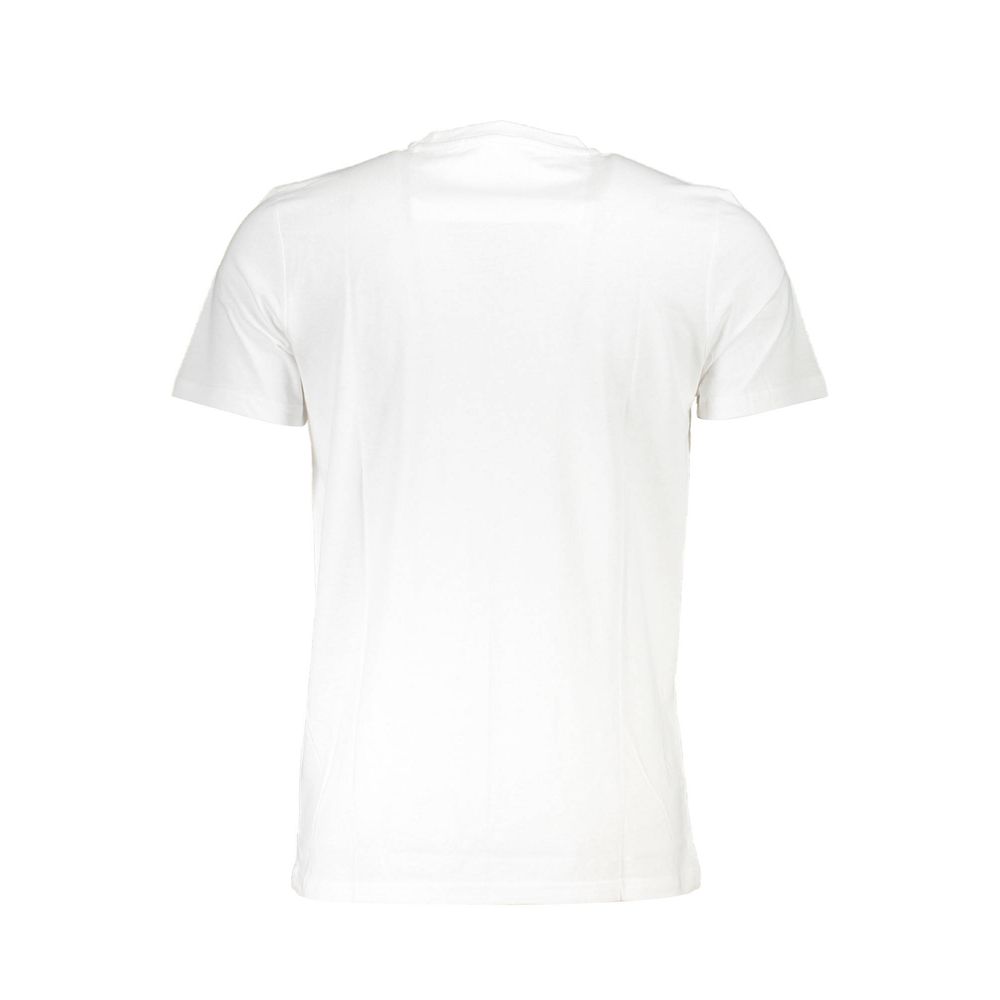 White men's t-shirt with short sleeves