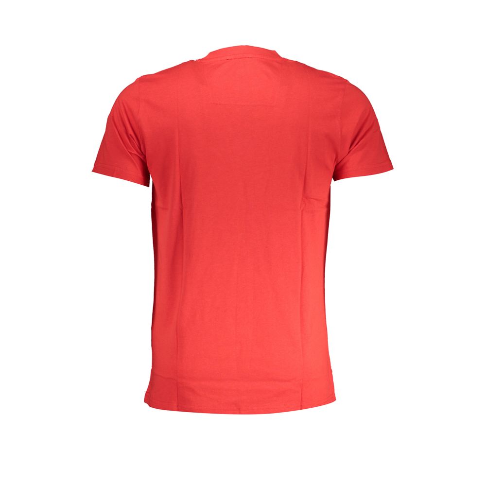 A red t-shirt on a mannequin