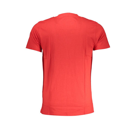 A red t-shirt on a mannequin