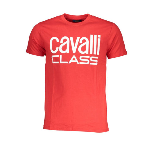 Red t-shirt with white lettering