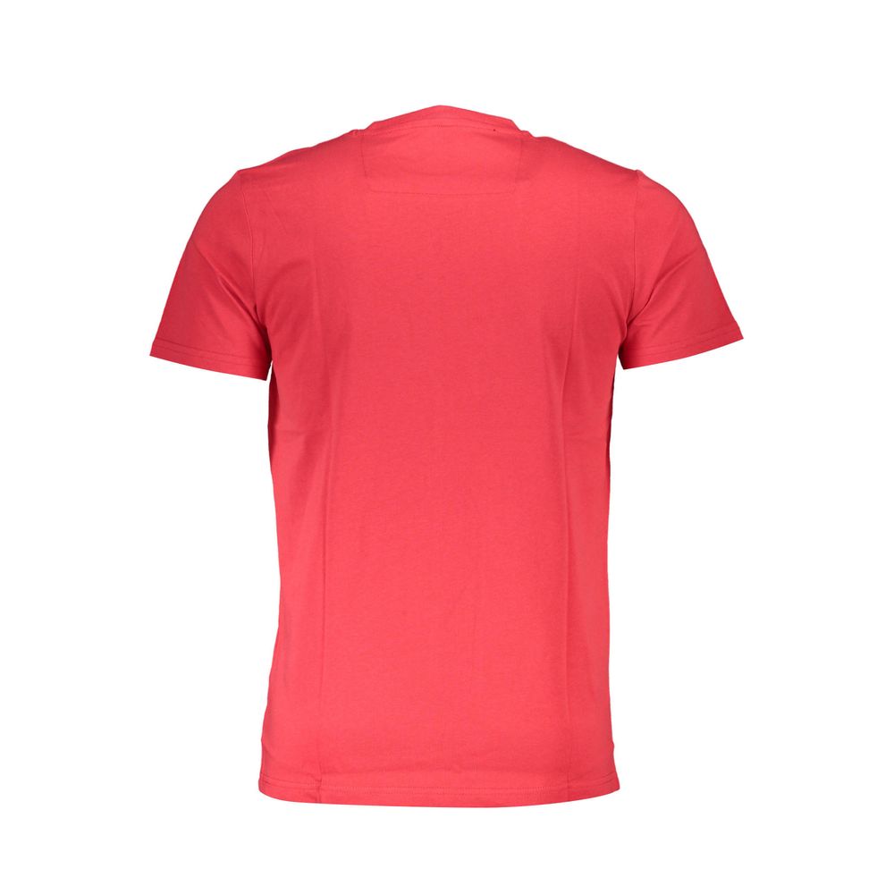 Red men's t-shirt with short sleeves