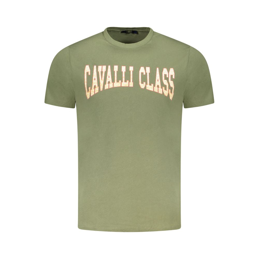 Green t-shirt with white lettering