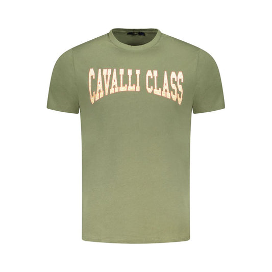 Green t-shirt with white lettering