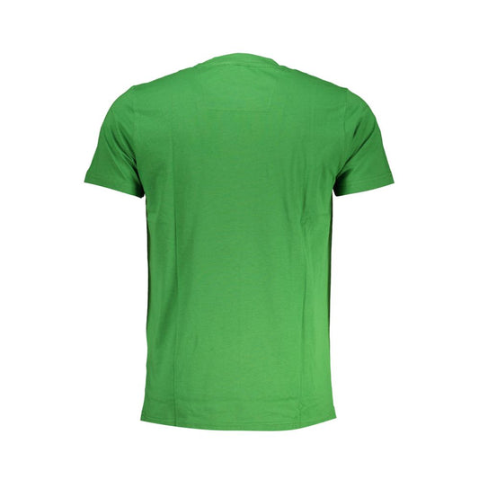 Green men's t-shirt with short sleeves