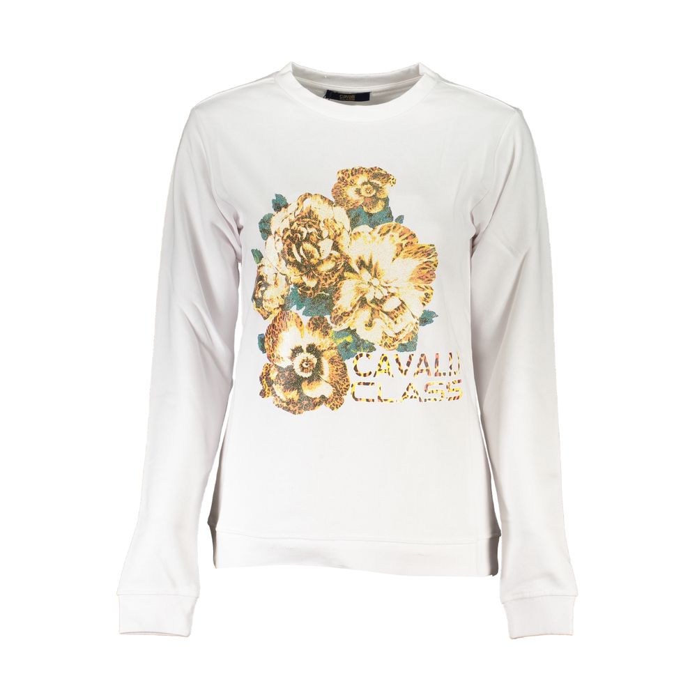 White long sleeve shirt with floral design