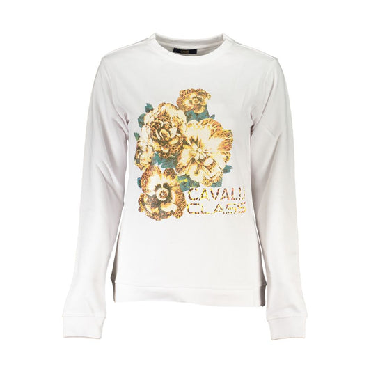 White long sleeve shirt with floral design
