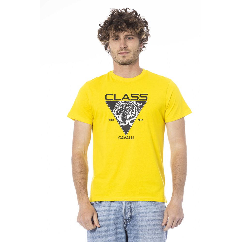 Yellow t-shirt with black print