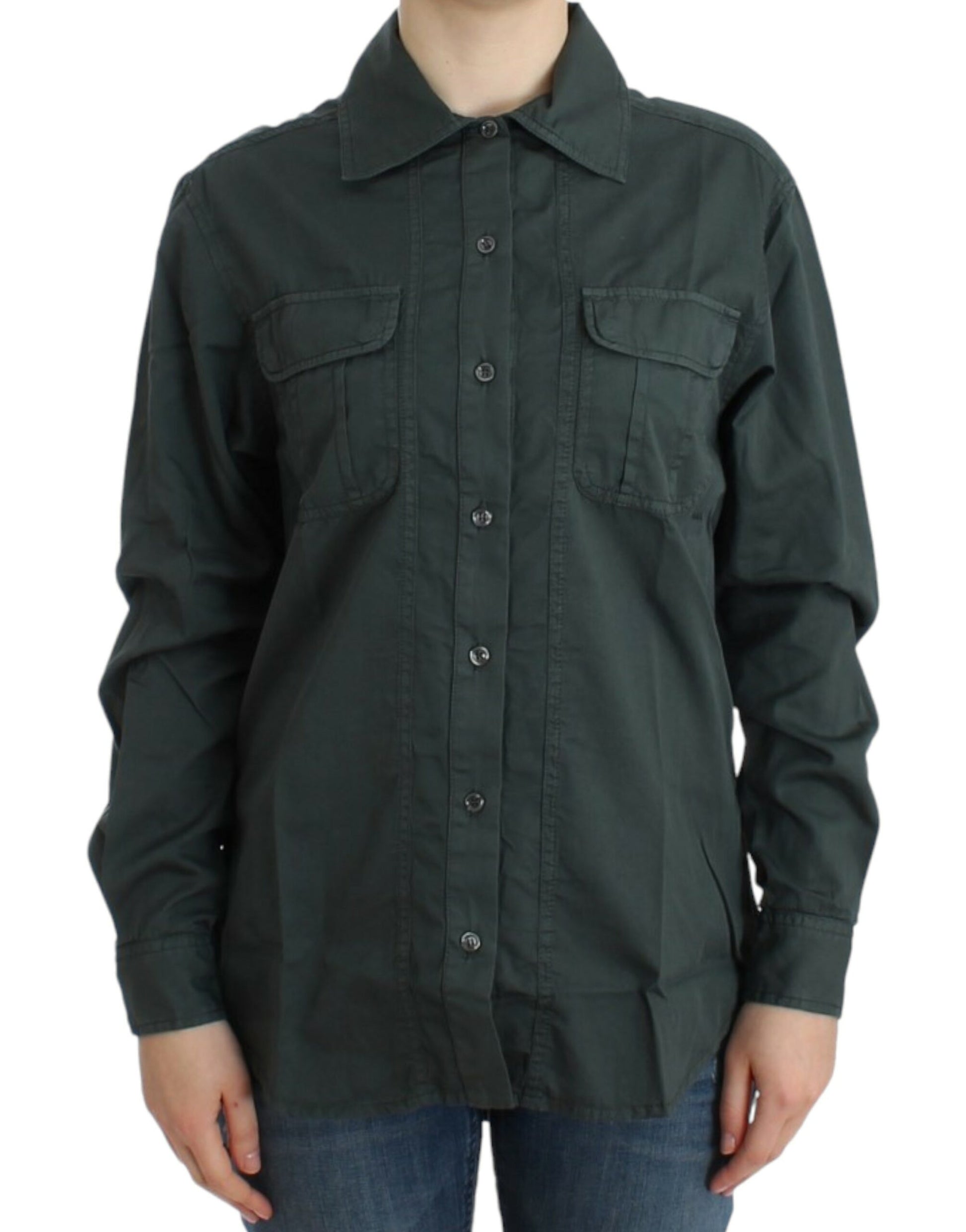Green jacket on a person