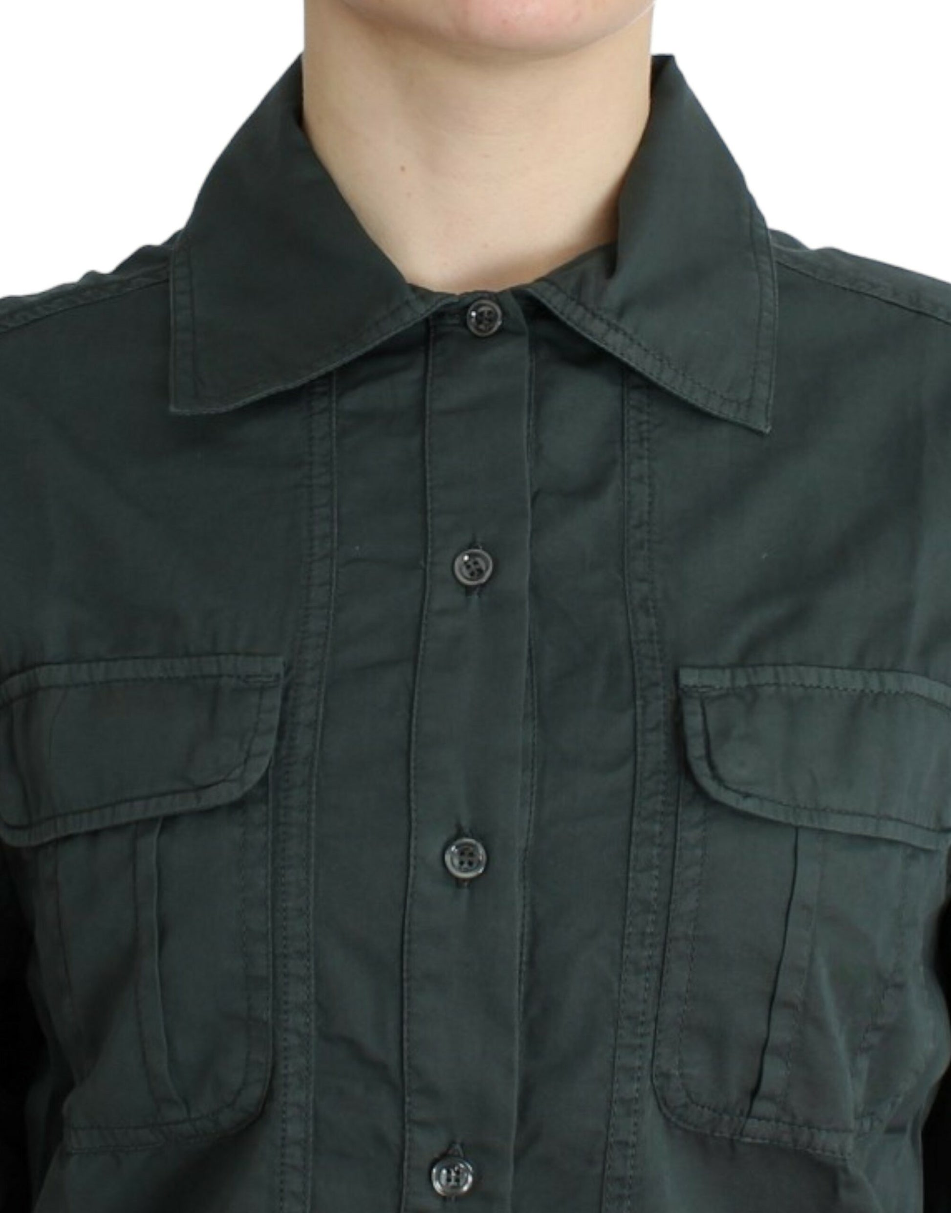 Black jacket with buttons on front