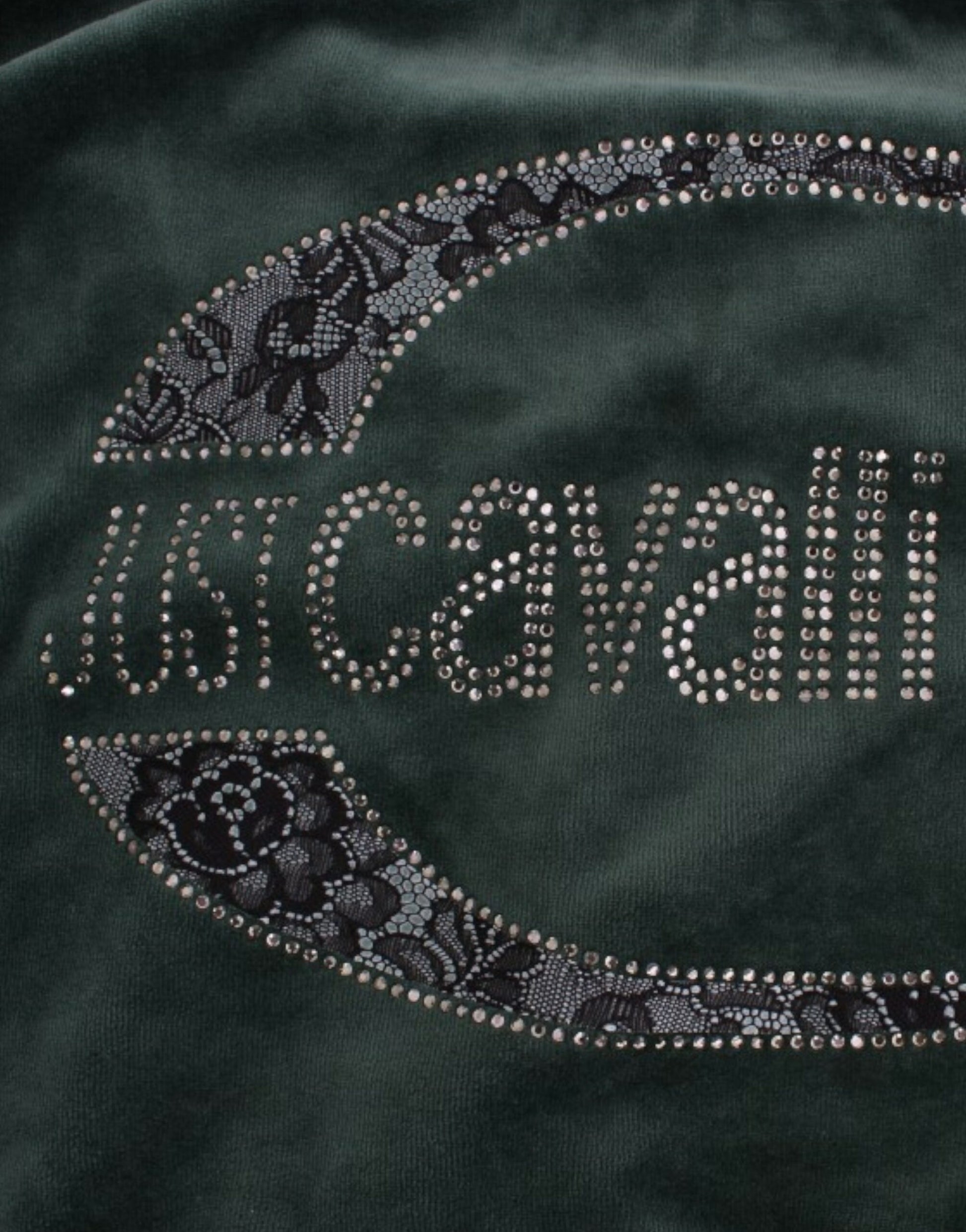 Green jacket with embroidered logo