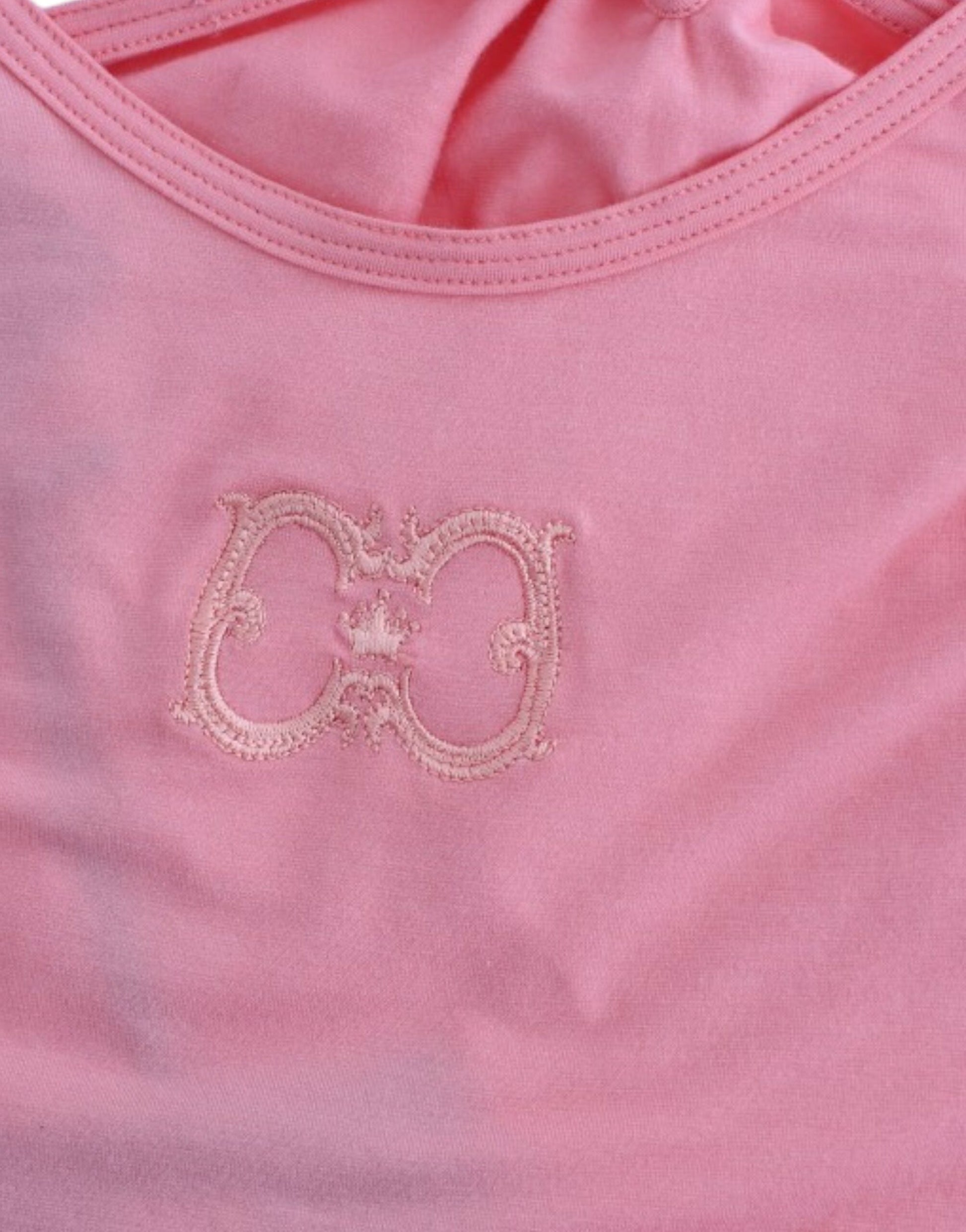 Pink shirt with butterfly embroidery