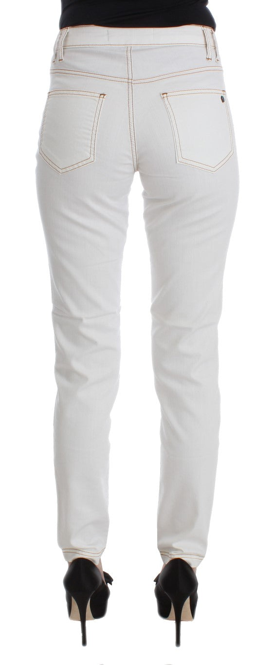 Pair of white jeans on a mannequin