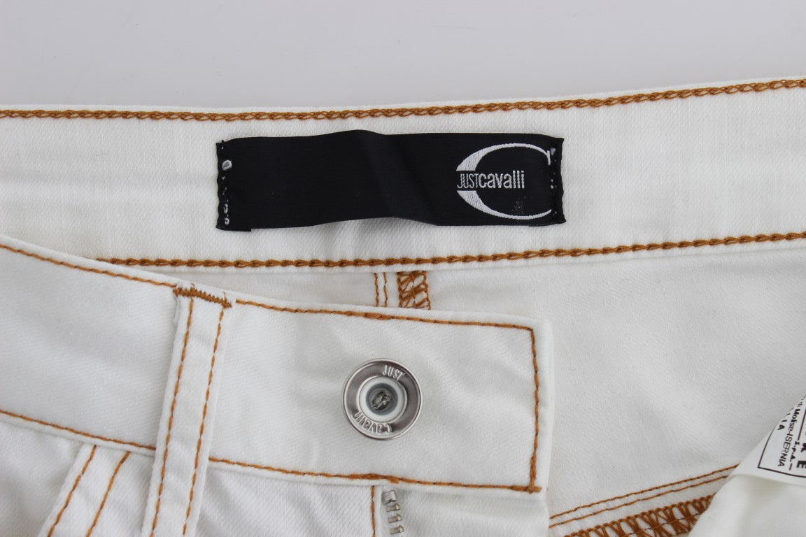 Pair of men's jeans with a black label on waistband