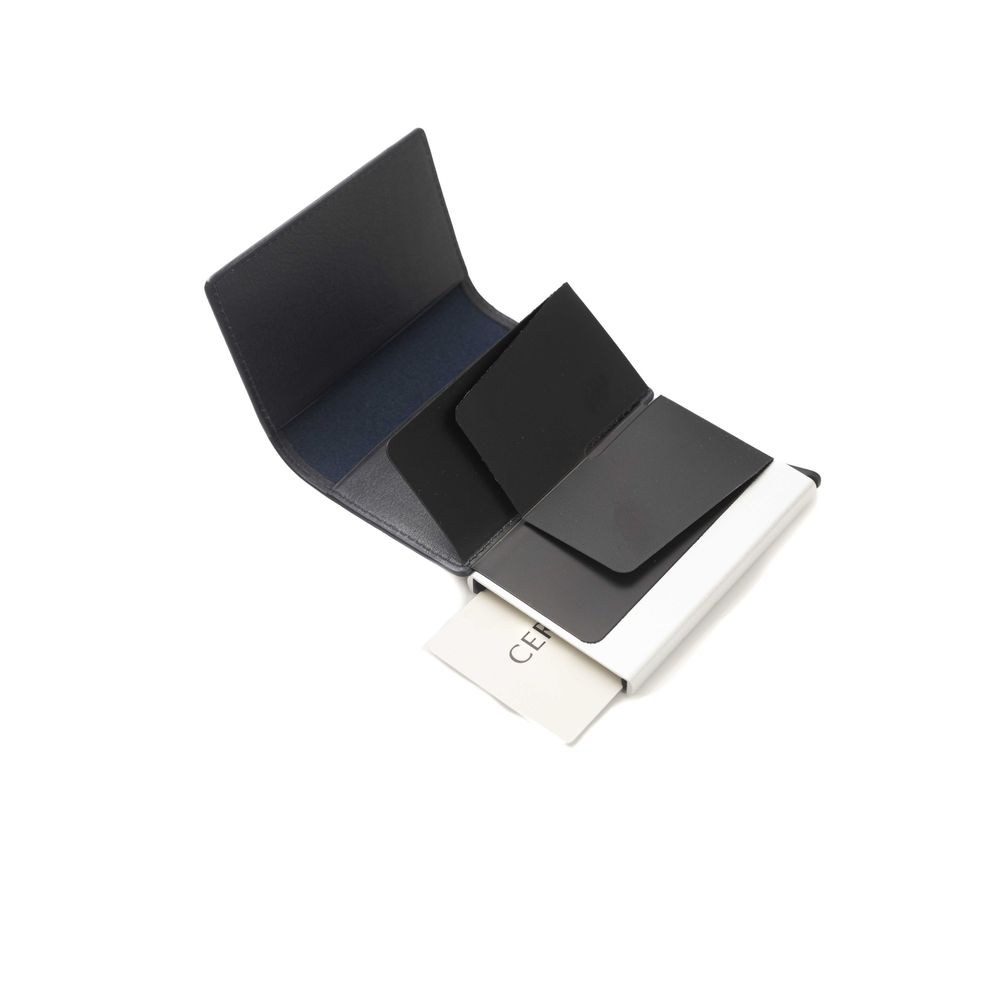 Black box with white label inside