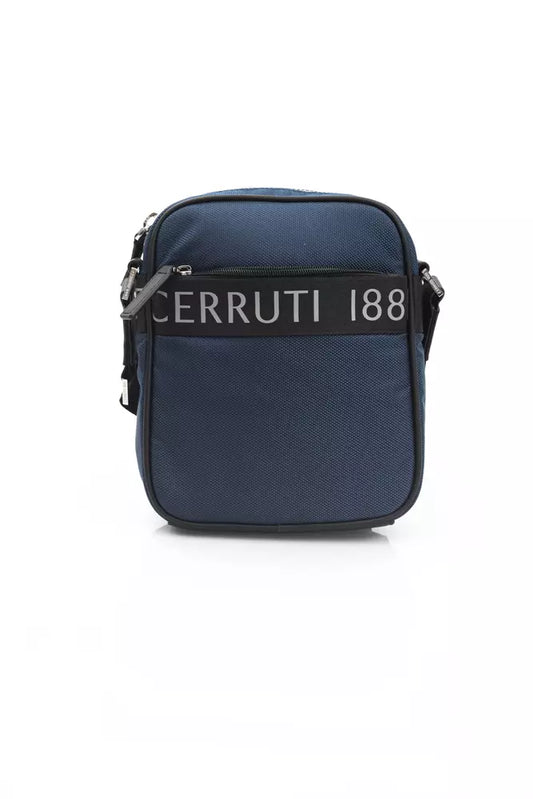 Blue bag with white lettering