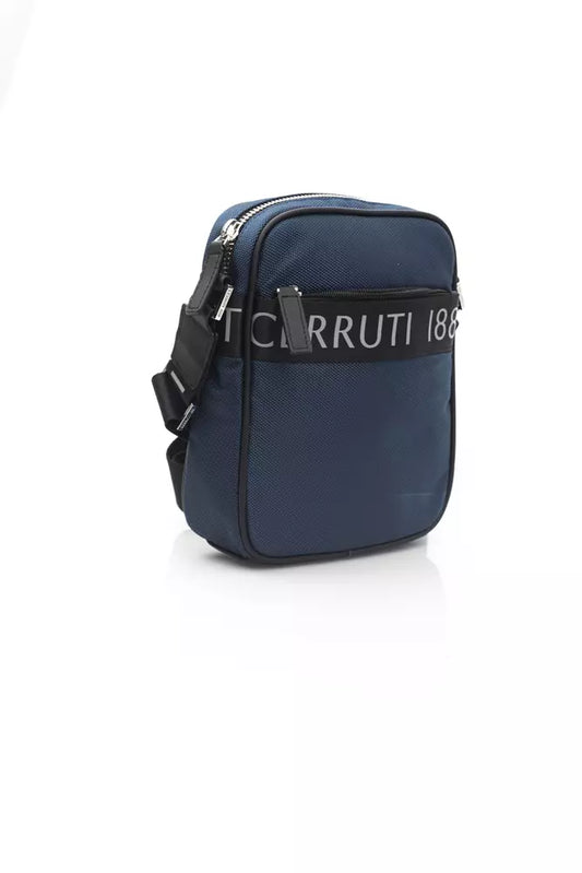 Blue bag with black straps