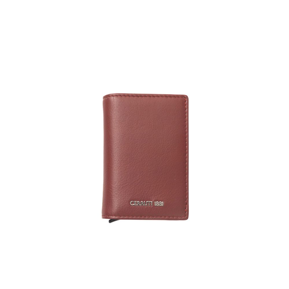 Red leather wallet with gold zipper