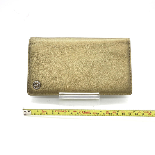 Small gold leather wallet