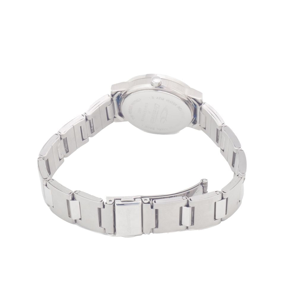 Silver bracelet with watch face
