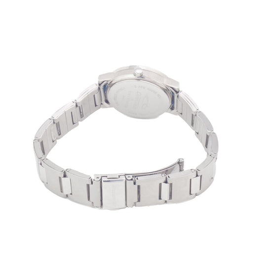 Silver bracelet with watch face