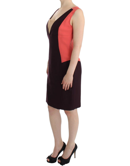 Black dress with red accent on woman's torso