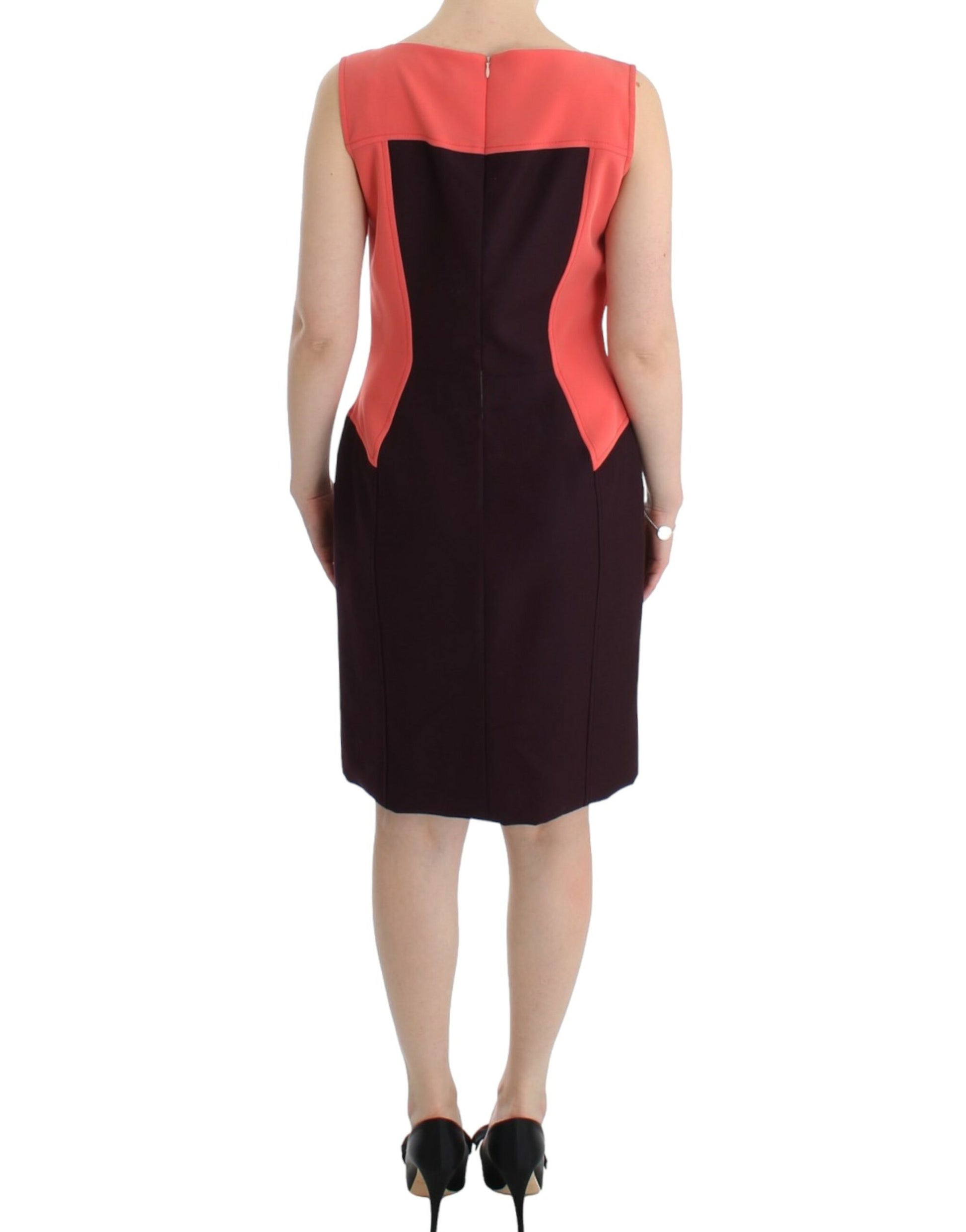 The dress is black and red in color