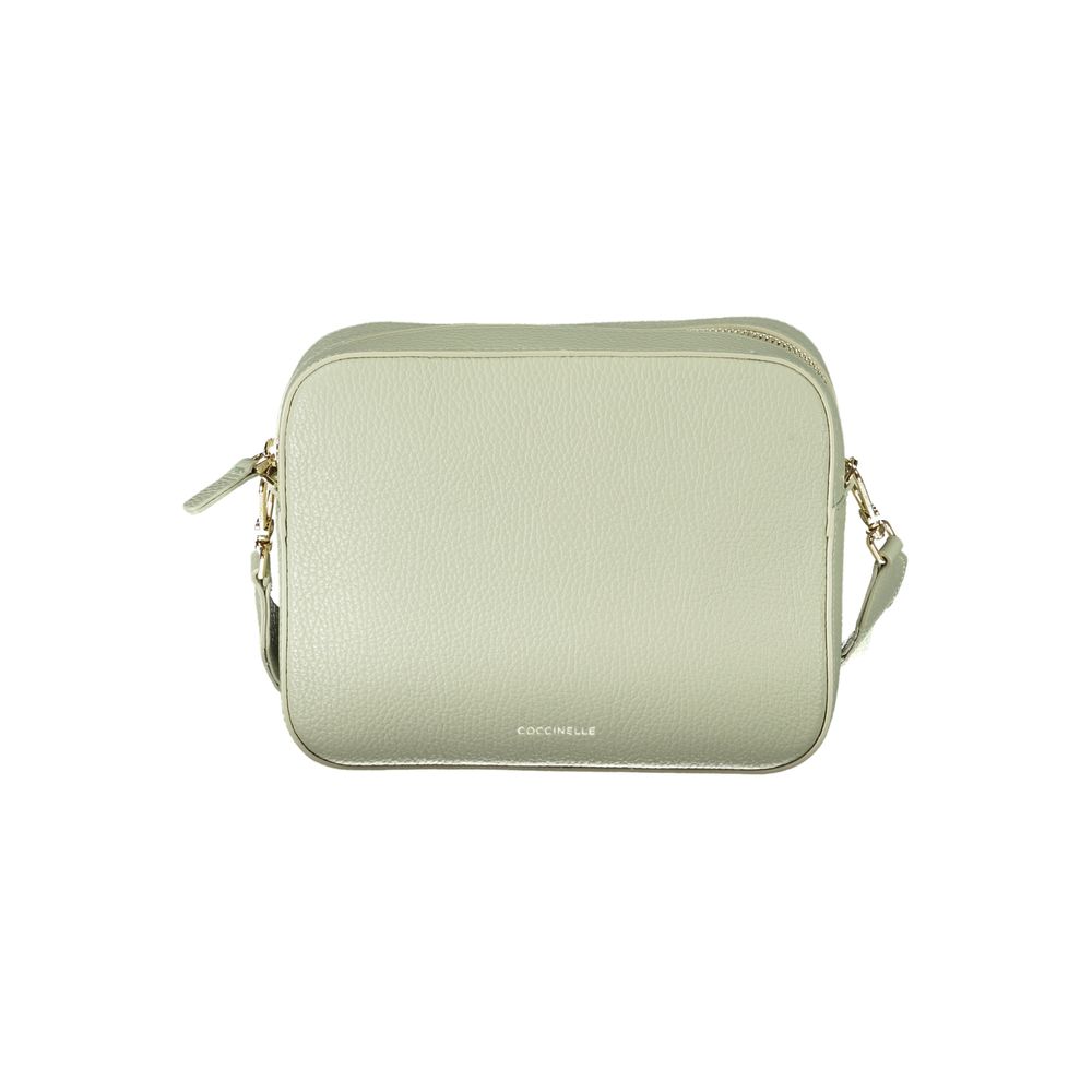 Small leather crossbody bag with gold accents