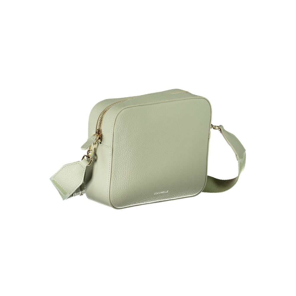 Small leather crossbody bag with gold accents
