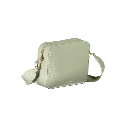 Small leather crossbody bag with gold accents
