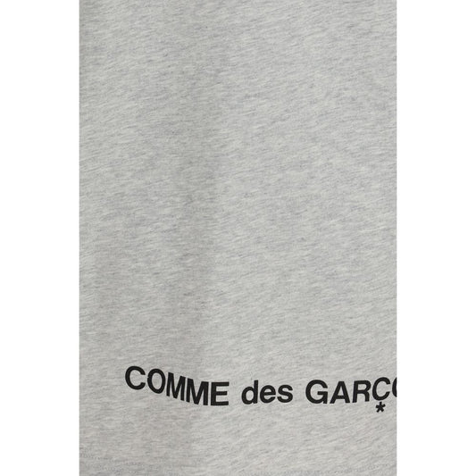 Gray cotton t-shirt with white text