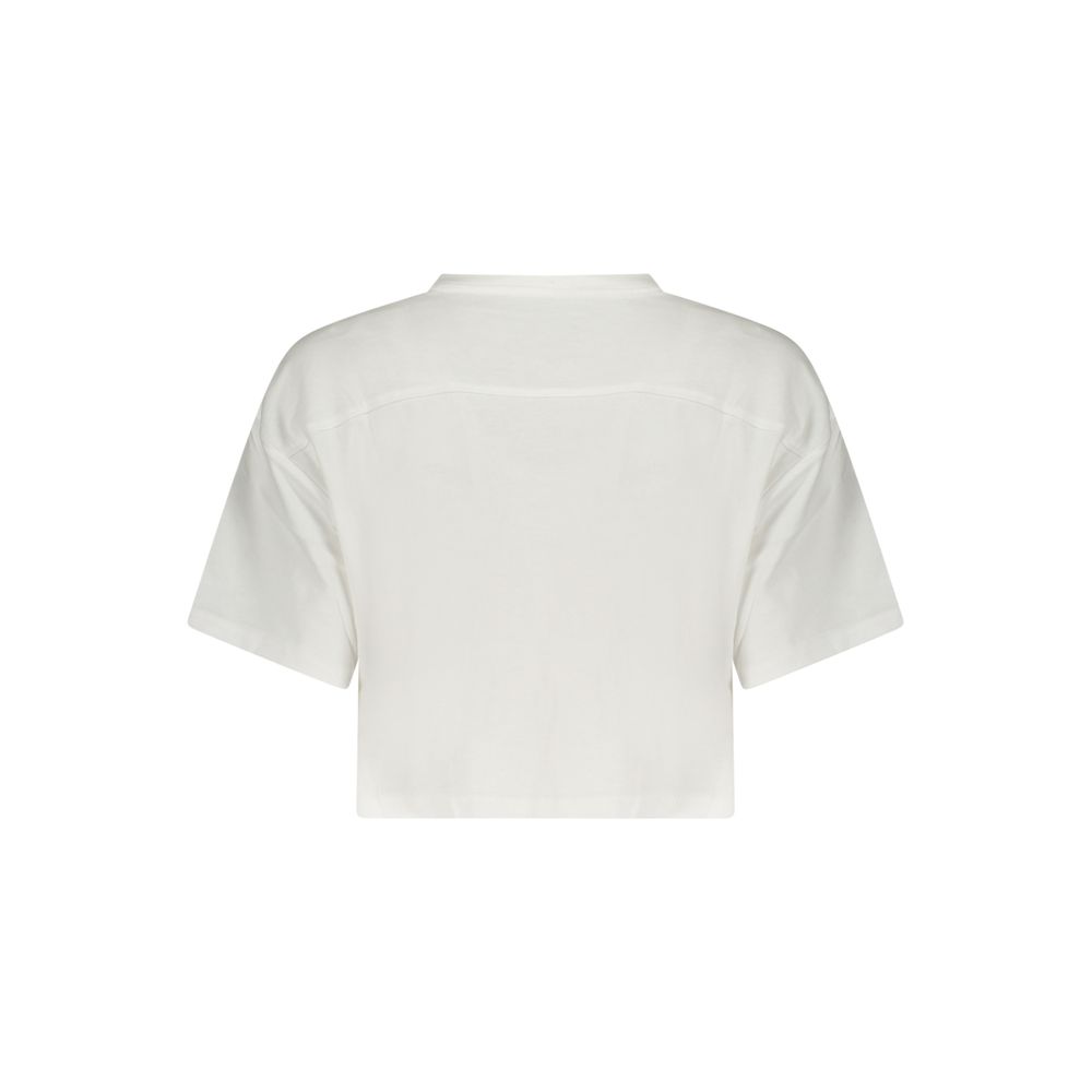 Short sleeve white cotton t-shirt for women