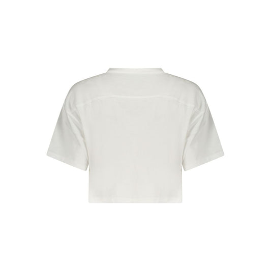 Short sleeve white cotton t-shirt for women