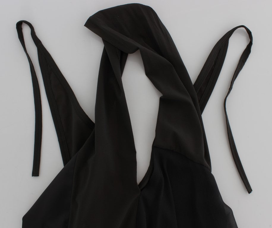 Black leggings on a white surface