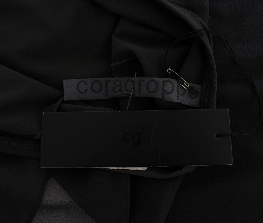 Black hoodie with white logo tag