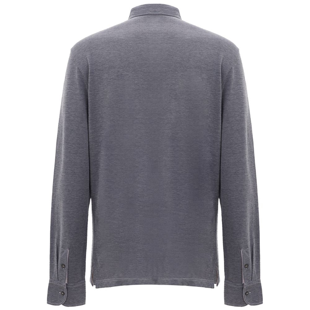 Heather gray zip up sweater