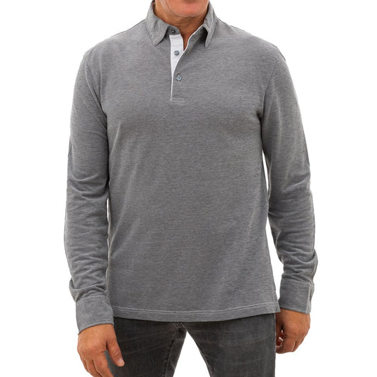Man wearing gray sweatshirt