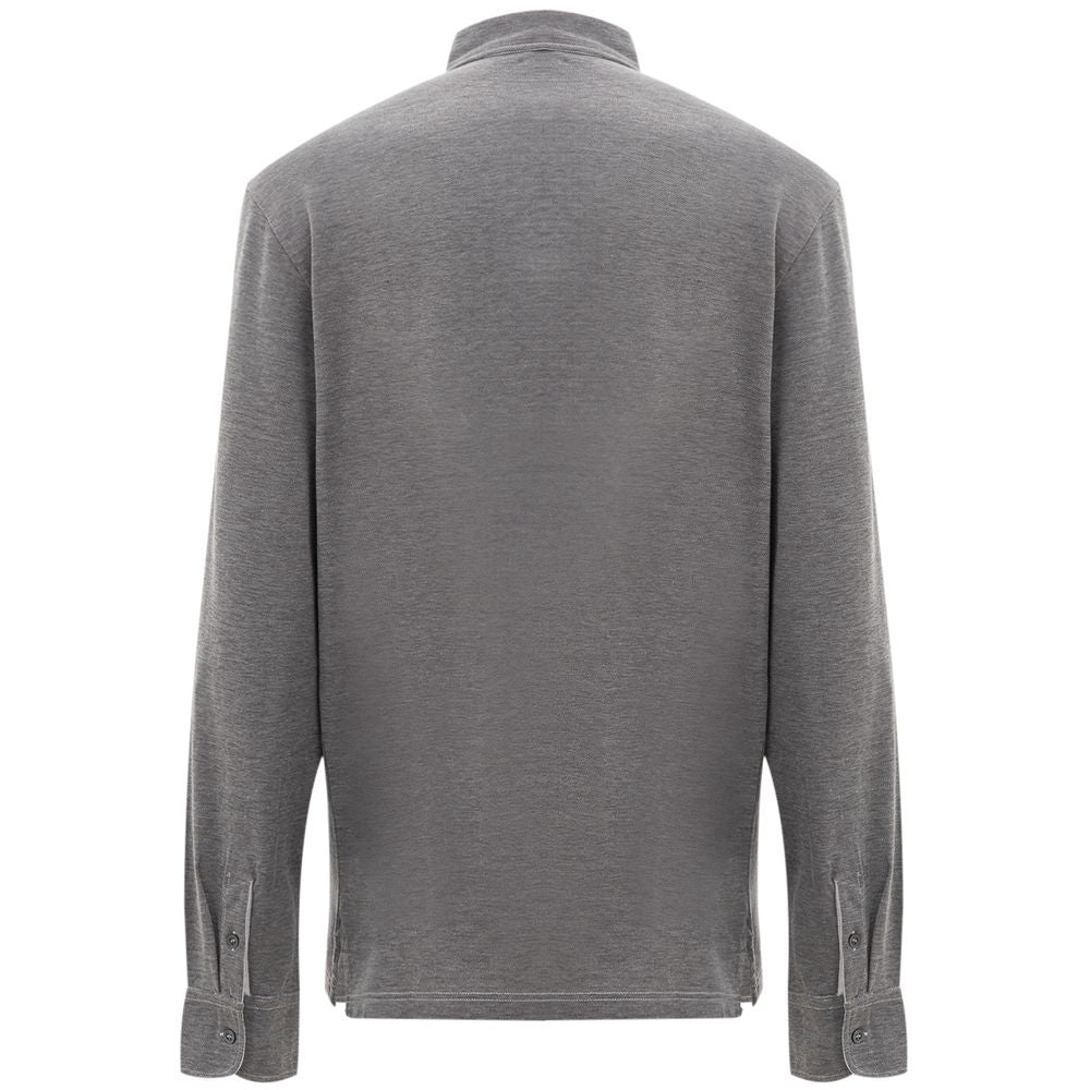 Heather gray long sleeve sweater