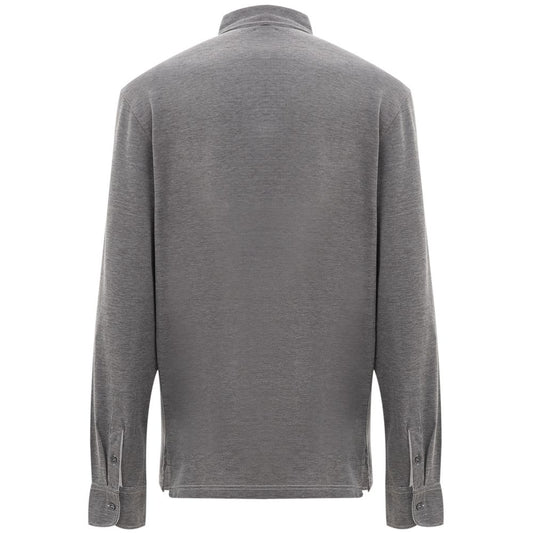 Heather gray long sleeve sweater
