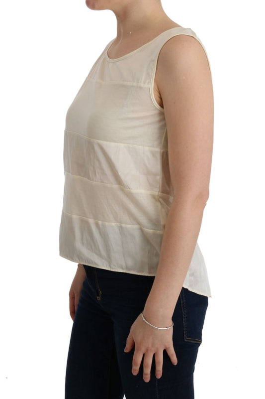 Woman wearing a sleeveless top