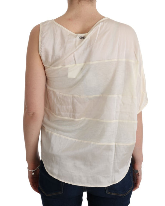 Backless tank top with ruched fabric